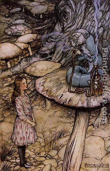 Alice in Wonderland The Rabbit Sends in a Little Bill painting - Arthur Rackham Alice in Wonderland The Rabbit Sends in a Little Bill art painting